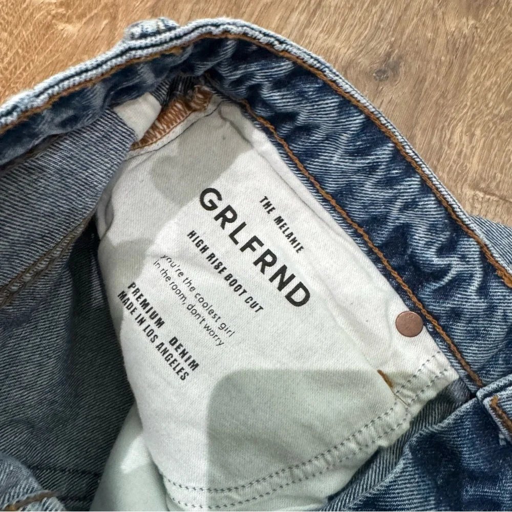 GRLFRND Blue Bootcut High-Rise Jeans